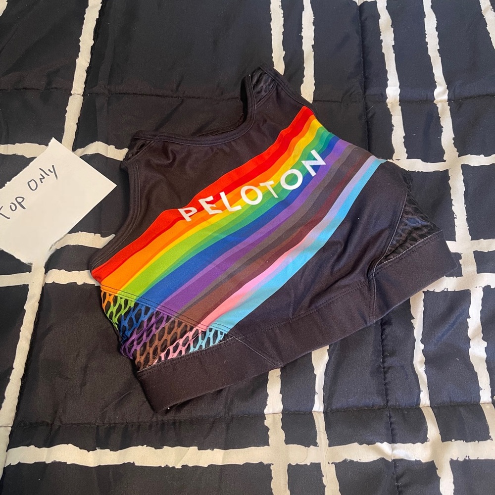 NWT Peloton Multicolor Striped Sports Bra only